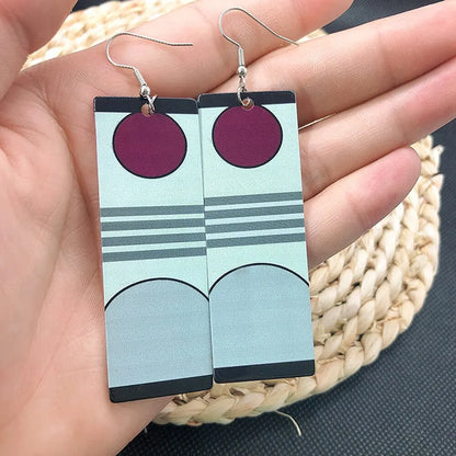 Fashion Anime Demon Slayer Kimetsu No Yaiba Blade of Ghost Earings Acrylic Drop Earrings For Women Men Jewelry Accessories Gift Leedoar