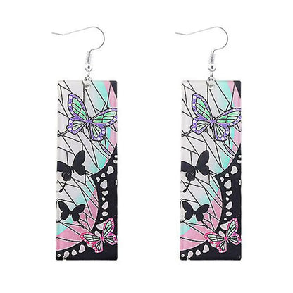 Fashion Anime Demon Slayer Kimetsu No Yaiba Blade of Ghost Earings Acrylic Drop Earrings For Women Men Jewelry Accessories Gift Leedoar