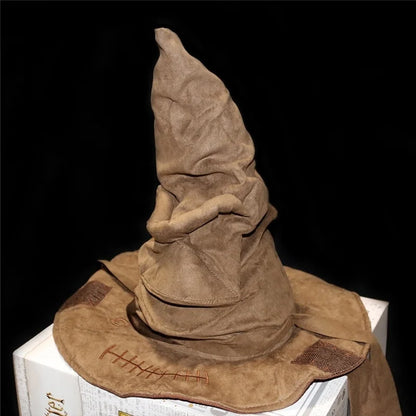 Fashion Movies Witch Wizard Hat Potters Sorting Hat Leather Halloween Party Props Dress Up Hat Men Cosplay Costume Accessories Leedoar