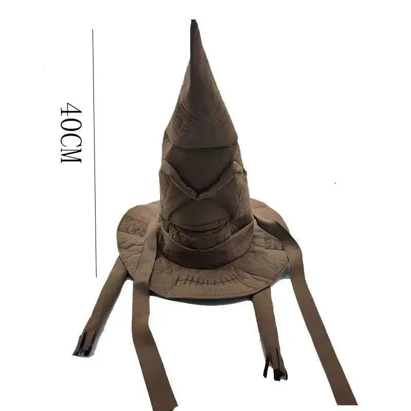 Fashion Movies Witch Wizard Hat Potters Sorting Hat Leather Halloween Party Props Dress Up Hat Men Cosplay Costume Accessories Leedoar