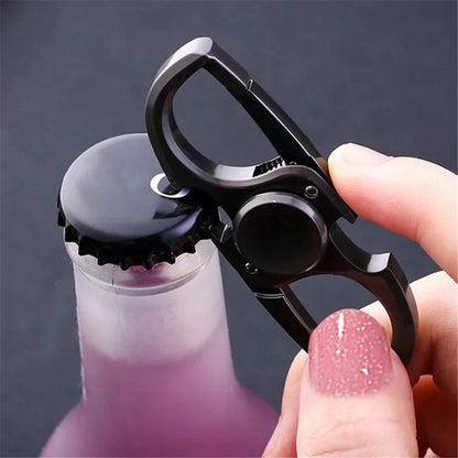 Finger Spinner Fidget Hand Spinner Anti-Anxiety Toy Relieves Stress Finger Spinner Ketchain Bottle Opener Fidget Toys Leedoar