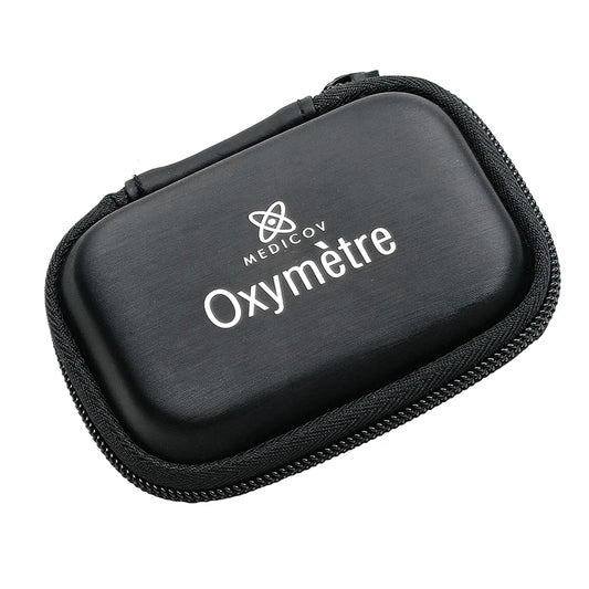 Estuche para oxímetro de pulso de dedo Estuche protector para almacenamiento de oxímetro Bolsa de herramientas Estuche con cremallera de EVA Diseño razonable