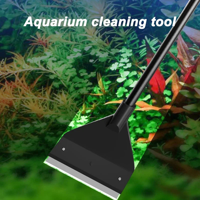 Fish Tank Cleaning Tool Flat Sand Algae Removal Dual-use Glass Algae Removal Scraper Household Cleaning Tool Aquarium Accessorie Leedoar