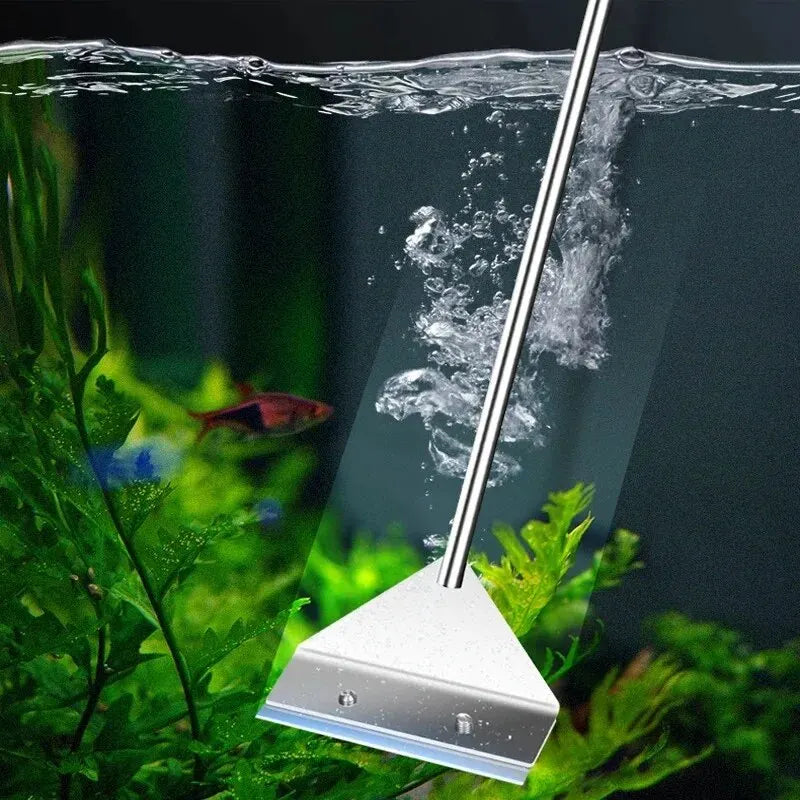 Fish Tank Cleaning Tool Flat Sand Algae Removal Dual-use Glass Algae Removal Scraper Household Cleaning Tool Aquarium Accessorie Leedoar