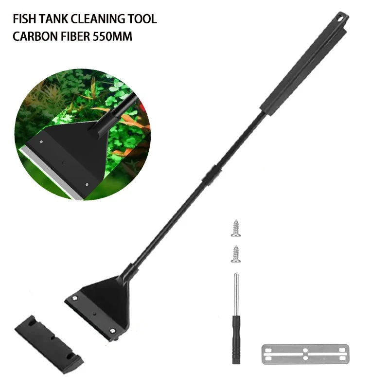 Fish Tank Cleaning Tool Flat Sand Algae Removal Dual-use Glass Algae Removal Scraper Household Cleaning Tool Aquarium Accessorie Leedoar