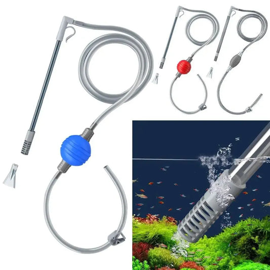 Fish Tank Water Exchanger Siphon Exchange Pipe Water Pumping Sand Cleaning Manual Cleaning Fecal Water Suction Sand Washing Leedoar