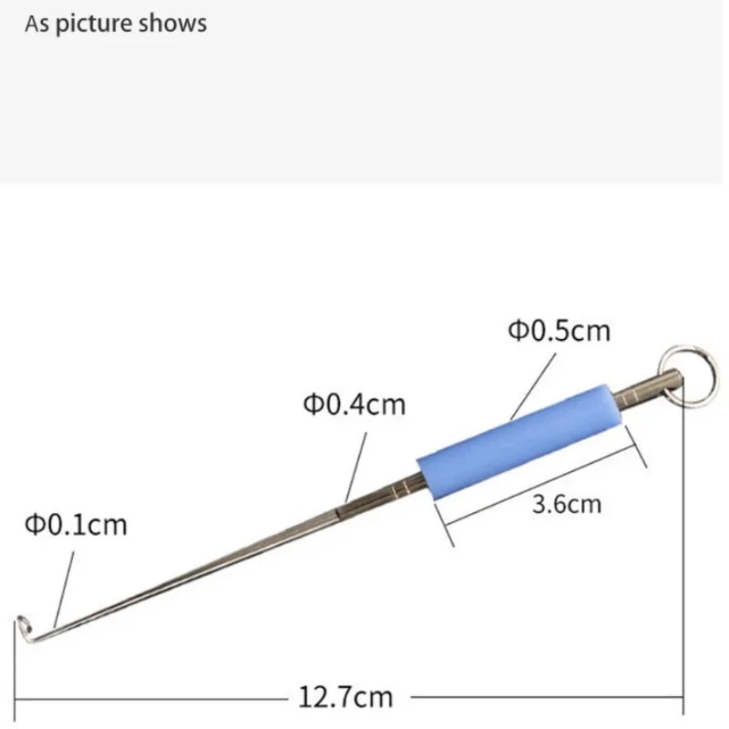 Removedor de anzol de pesca 2 peças de aço inoxidável, desenganchador de anzol, extrator de desacoplamento rápido, ferramentas de pesca