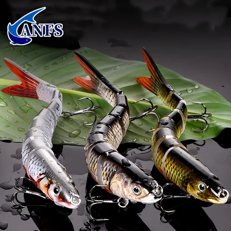 Iscas de pesca Multi Jointed Swimbait Crank Bait Slow Afundando Bionic Artificial Isca Água Doce Água Salgada Truta Robalo Pesca Acce 