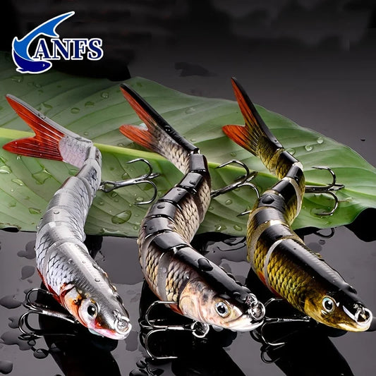 Iscas de pesca Multi Jointed Swimbait Crank Bait Slow Afundando Bionic Artificial Isca Água Doce Água Salgada Truta Robalo Pesca Acce 