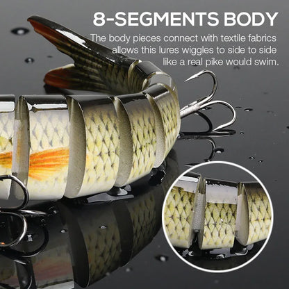 Iscas de pesca Multi Jointed Swimbait Crank Bait Slow Afundando Bionic Artificial Isca Água Doce Água Salgada Truta Robalo Pesca Acce 