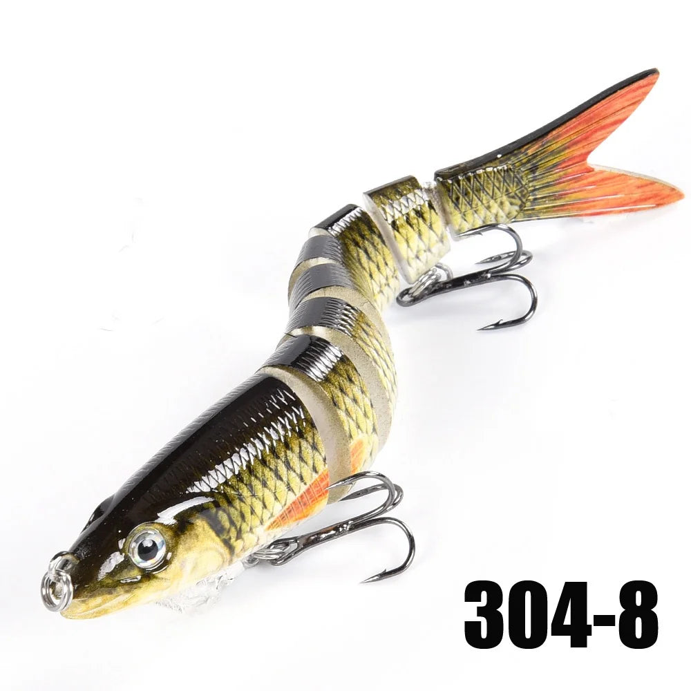 Iscas de pesca Multi Jointed Swimbait Crank Bait Slow Afundando Bionic Artificial Isca Água Doce Água Salgada Truta Robalo Pesca Acce 