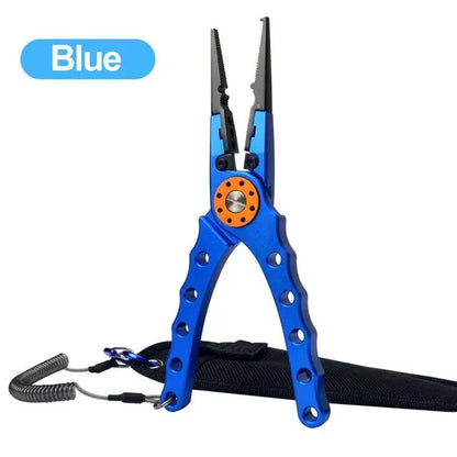 Fishing Pliers Line Cutter Multifunctional Knot Aluminum Alloy Scissors Hook Remover 150g 20CM Fishing Equipment Leedoar