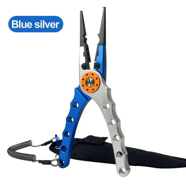 Fishing Pliers Line Cutter Multifunctional Knot Aluminum Alloy Scissors Hook Remover 150g 20CM Fishing Equipment Leedoar