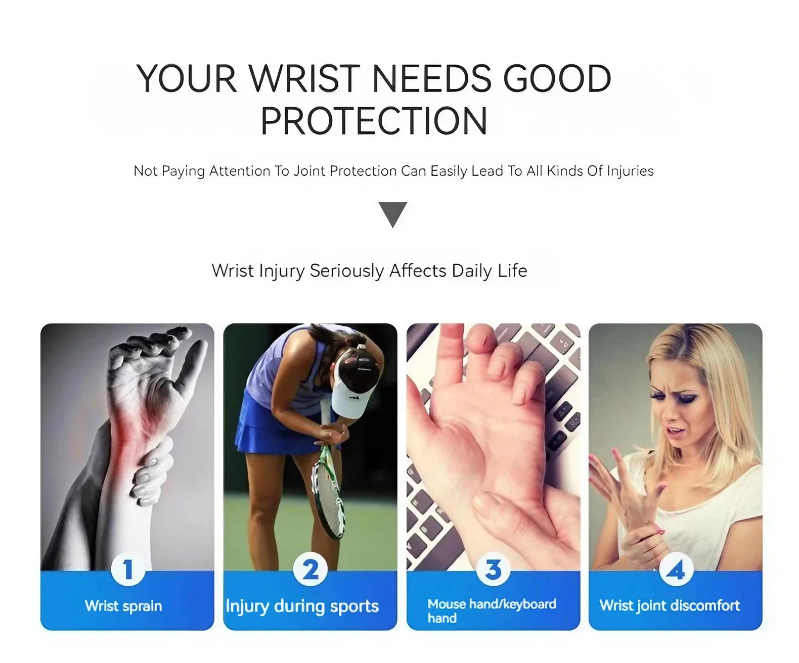 Fitness Strength Bandage Hand Wrist Straps Sports Wristbands Support Wrist STONEGO Gym Wraps Wrist Brace Leedoar