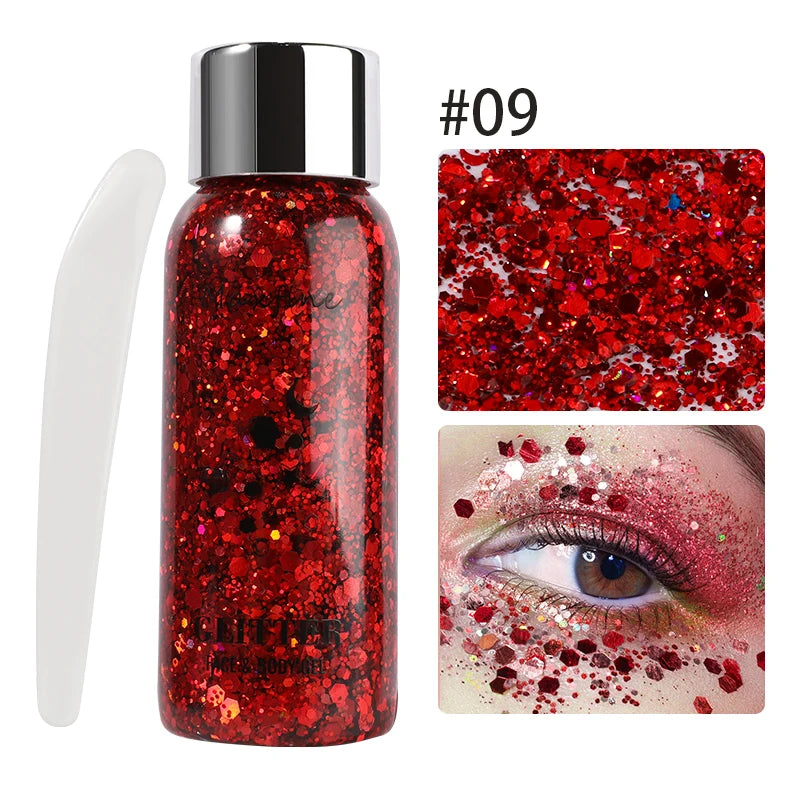 Flash Eye Shadow Performance Nightclub Stage Makeup Sequins Gel Body Flash Cream Leedoar