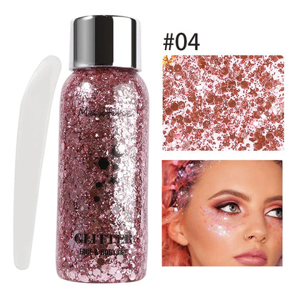 Flash Eye Shadow Performance Nightclub Stage Makeup Sequins Gel Body Flash Cream Leedoar