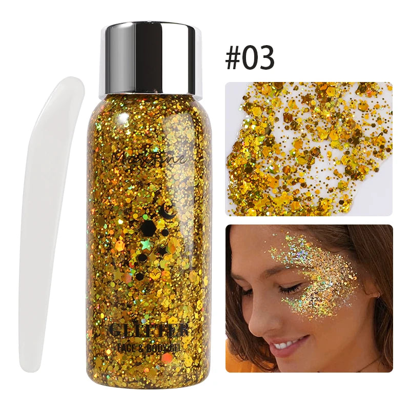 Flash Eye Shadow Performance Nightclub Stage Makeup Sequins Gel Body Flash Cream Leedoar