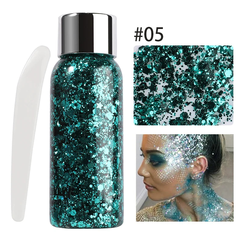 Flash Eye Shadow Performance Nightclub Stage Makeup Sequins Gel Body Flash Cream Leedoar