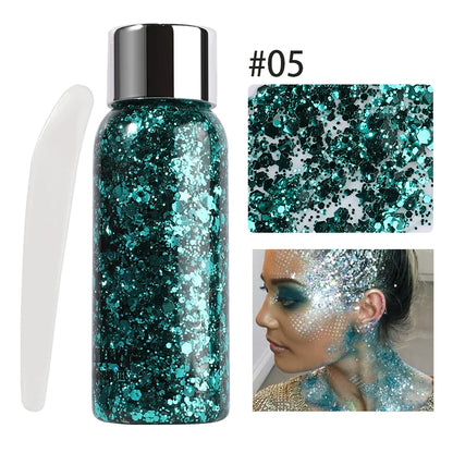 Flash Eye Shadow Performance Nightclub Stage Makeup Sequins Gel Body Flash Cream Leedoar