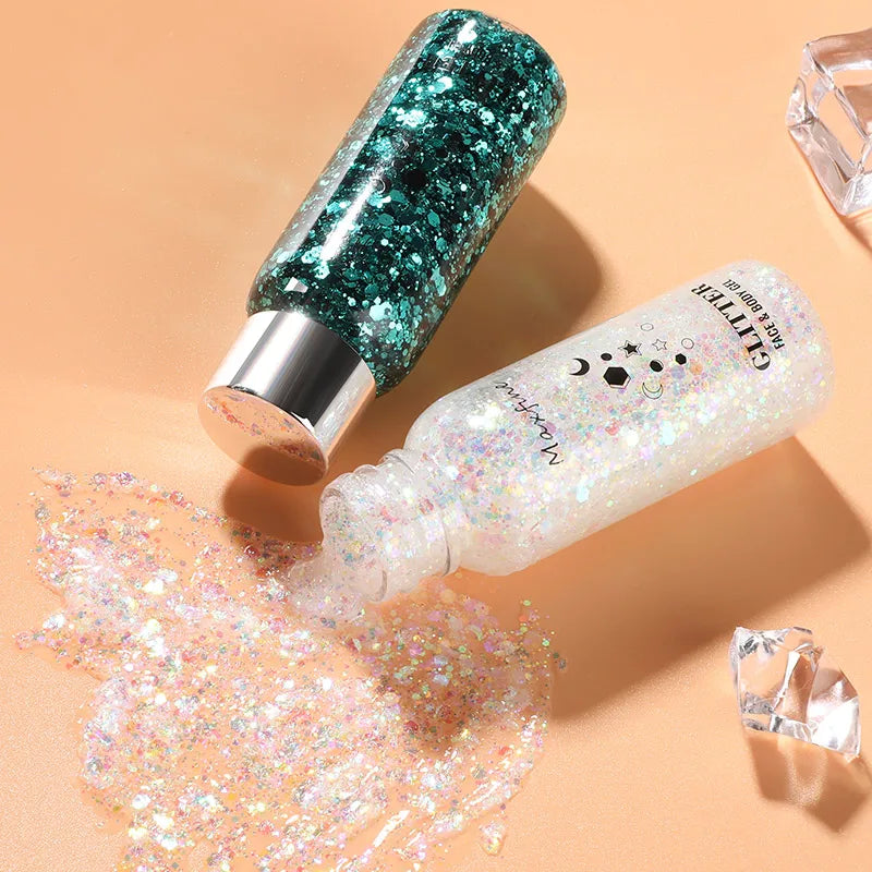 Flash Eye Shadow Performance Nightclub Stage Makeup Sequins Gel Body Flash Cream Leedoar