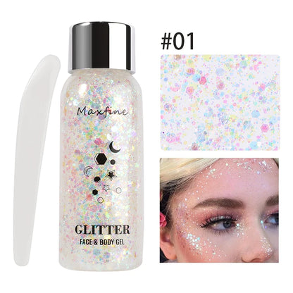 Flash Eye Shadow Performance Nightclub Stage Makeup Sequins Gel Body Flash Cream Leedoar
