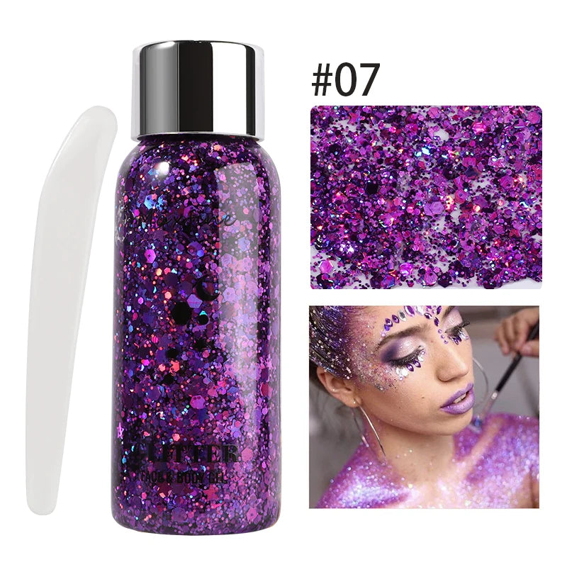 Flash Eye Shadow Performance Nightclub Stage Makeup Sequins Gel Body Flash Cream Leedoar
