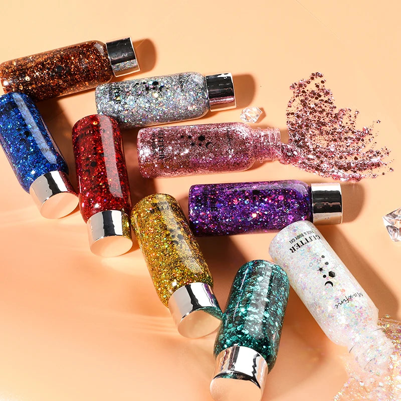 Flash Eye Shadow Performance Nightclub Stage Makeup Sequins Gel Body Flash Cream Leedoar