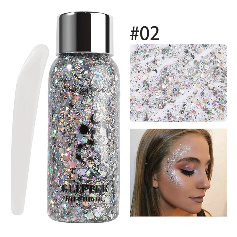 Flash Eye Shadow Performance Nightclub Stage Makeup Sequins Gel Body Flash Cream Leedoar