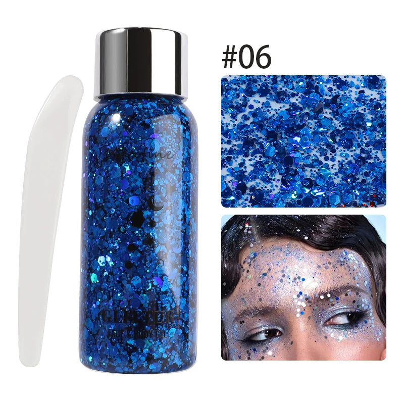 Flash Eye Shadow Performance Nightclub Stage Makeup Sequins Gel Body Flash Cream Leedoar