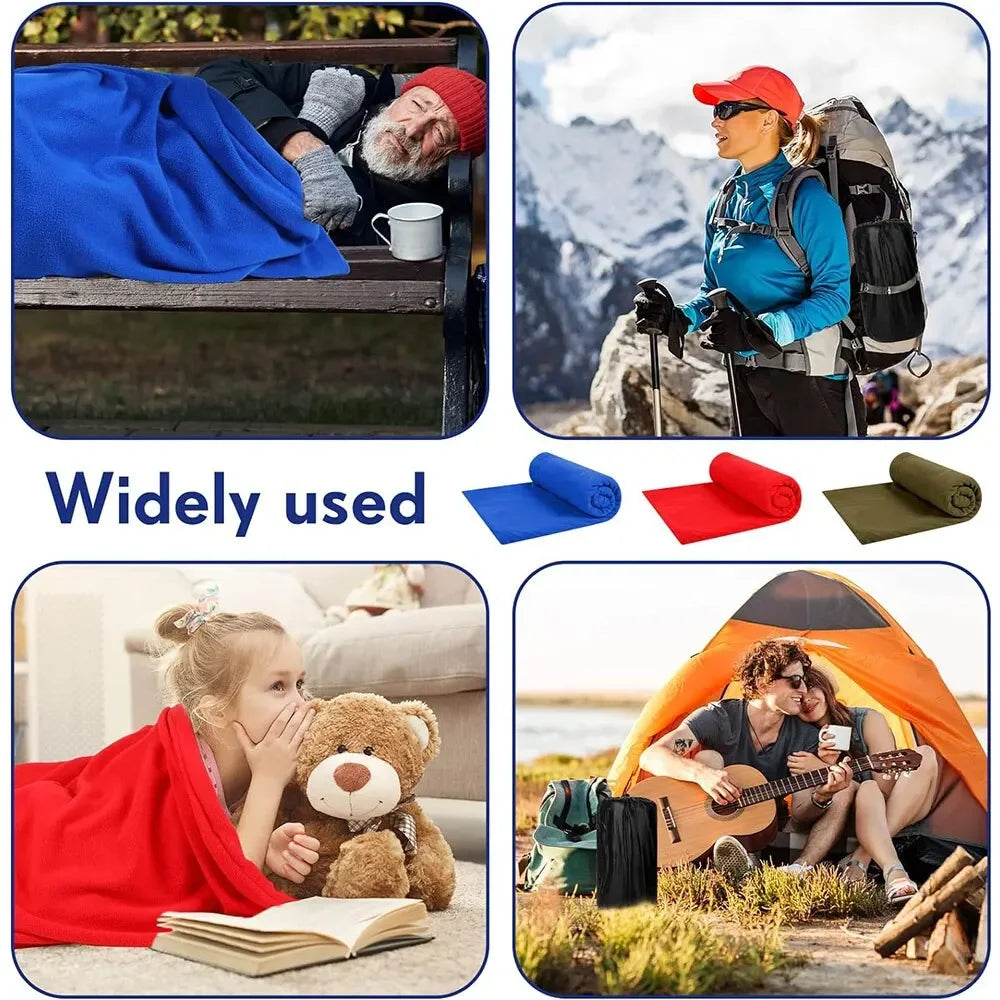 Fleece Sleeping Bag Portable Ultra-light Polar Travel Sheets for Adults Outdoor Camping Tent Bed Warm Sleeping Bag Liner Leedoar