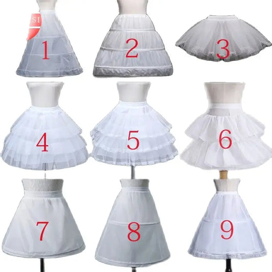 Flower Girls Petticoat Underskirt Cosplay Party Vestido Curto Jupon Enfant Fille Lolita Ballet Tutu Saia Enaguas Sottogonna Mini 