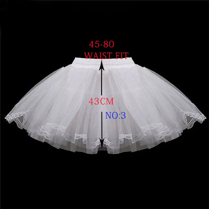 Flower Girls Petticoat Underskirt Cosplay Party Short Dress Jupon Enfant Fille Lolita Ballet Tutu Skirt Enaguas Sottogonna Mini