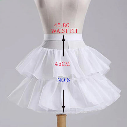 Flower Girls Petticoat Underskirt Cosplay Party Short Dress Jupon Enfant Fille Lolita Ballet Tutu Skirt Enaguas Sottogonna Mini