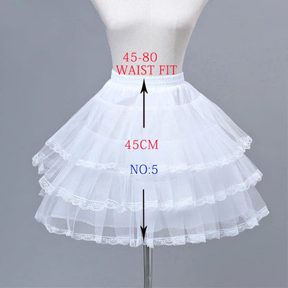 Flower Girls Petticoat Underskirt Cosplay Party Short Dress Jupon Enfant Fille Lolita Ballet Tutu Skirt Enaguas Sottogonna Mini