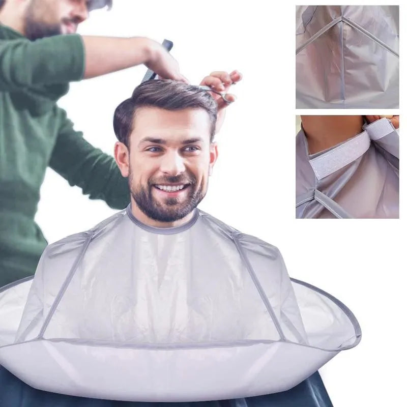 Foldable Barber Cape Bib Waterproof Bib for Adult Cut Hair Breathable Perm Dye Bib for Adult and Child All-purpose Barber Bib Leedoar