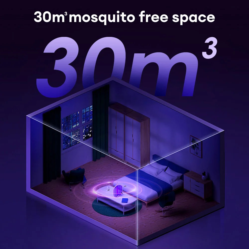 Foldable Electric Mosquito Killer Fly Swatter Trap USB Rechargeable Mosquito Racket Insect Killer with UV Light Bug Zapper 3000V Leedoar