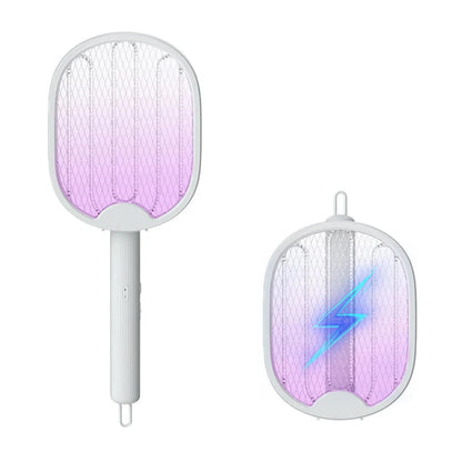 Foldable Electric Mosquito Killer Fly Swatter Trap USB Rechargeable Mosquito Racket Insect Killer with UV Light Bug Zapper 3000V Leedoar