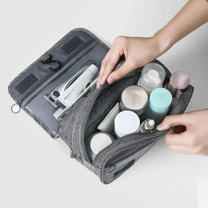 Foldable Toiletry Bag Organizer Hanging Storage Bag Bathroom Makeup Bag Case Travel Dry And Wet Separation Cosmetic Bag Leedoar