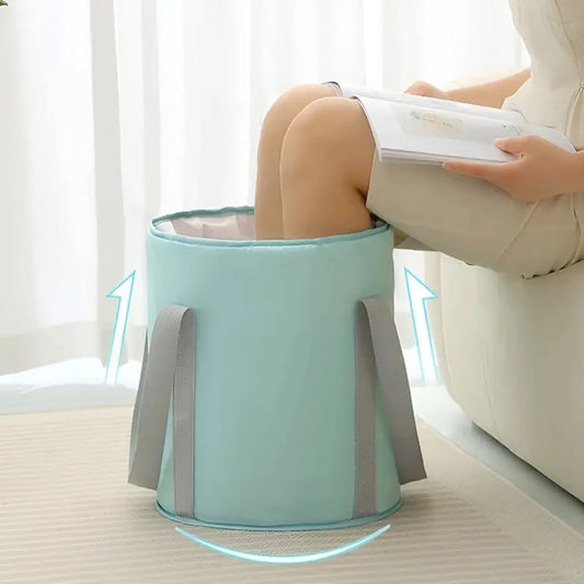 Cubo plegable para remojar los pies, bolsa portátil para remojar los pies con aislamiento de cinco capas, lavabo plegable para viajes 