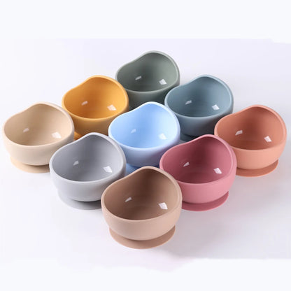 Food-grade Microwave Safe Heat Resistant Baby Feeding Bowl Durable Baby Suction Bowl Non-slip Durable Baby Silicone Bowl Leedoar