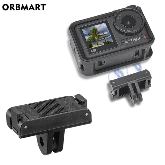 Adaptador de horquilla magnética para cámara DJI OSMO Action 4 3, adaptador de liberación rápida, base de montaje de extensión para accesorio de cámara Action 4 3 