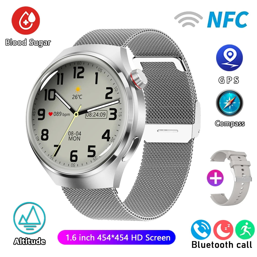 Para HUAWEI GT4 Pro GPS NFC Smart Watch Homens 360*360 Tela AMOLED Frequência cardíaca Bluetooth Chamada IP68 À Prova D'Água Homem Smartwatch 2024 