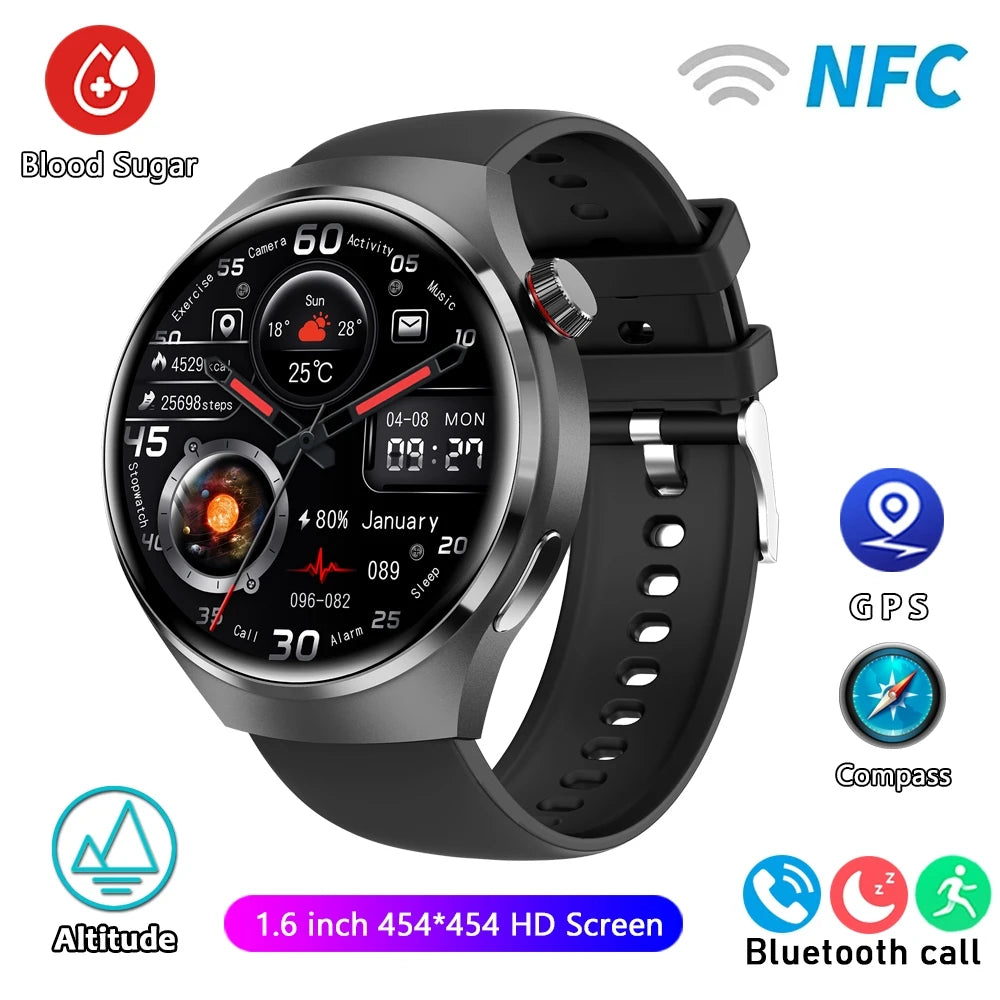 Reloj inteligente para hombre HUAWEI GT4 Pro con GPS y NFC, pantalla AMOLED de 360 ​​x 360, control del ritmo cardíaco, llamadas por Bluetooth, IP68, resistente al agua, 2024 