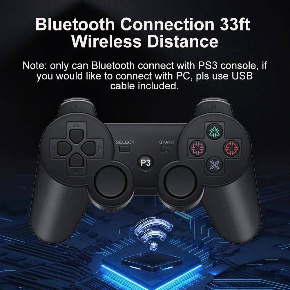 For SONY PS3 Controller Support Bluetooth Wireless Gamepad for Play Station 3 Joystick Console for PS3 Controle For PC Leedoar