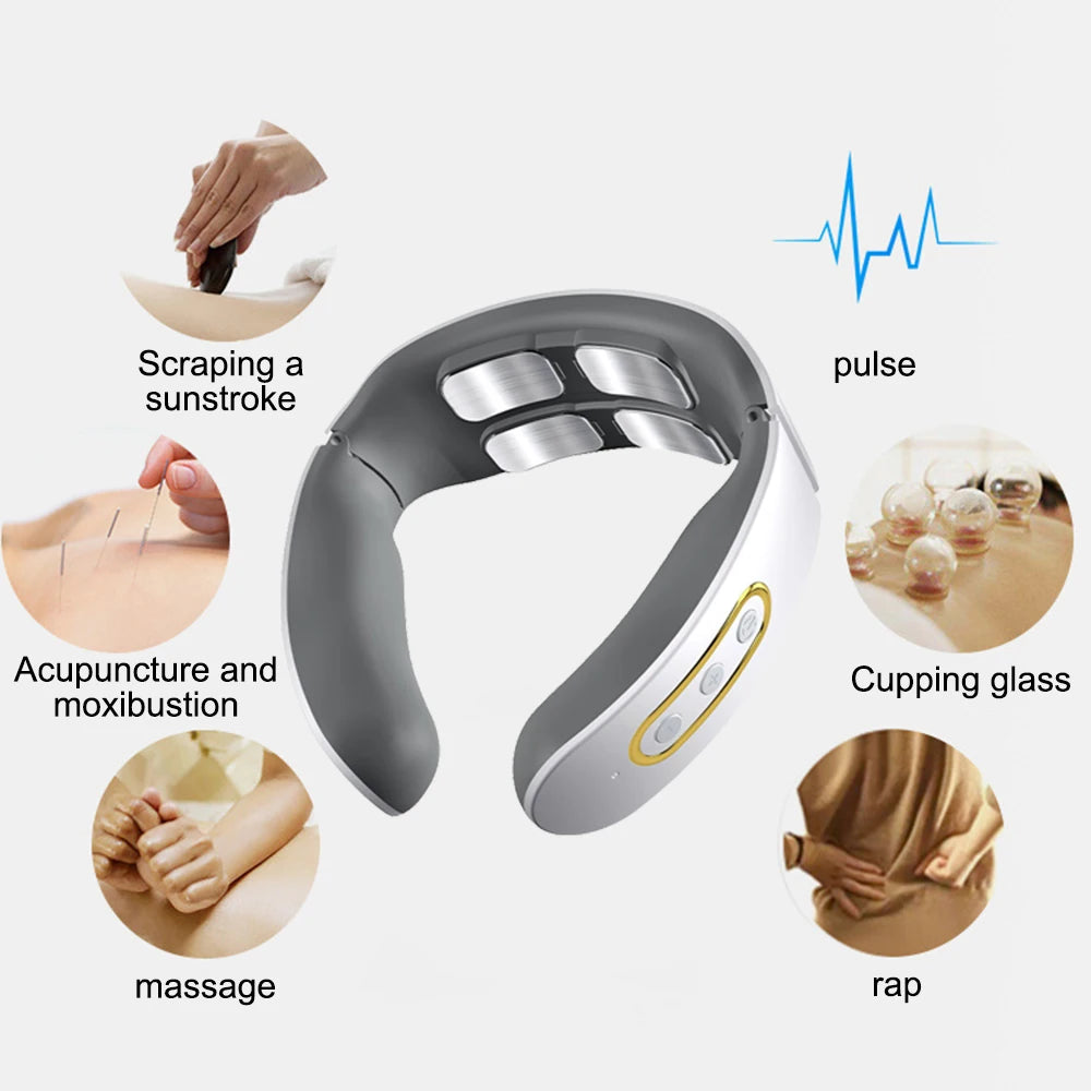 Four Head Intelligent Neck Massager Relieves Pain, Relaxes Cervical Muscles, And Provides Electric Neck Protection Leedoar