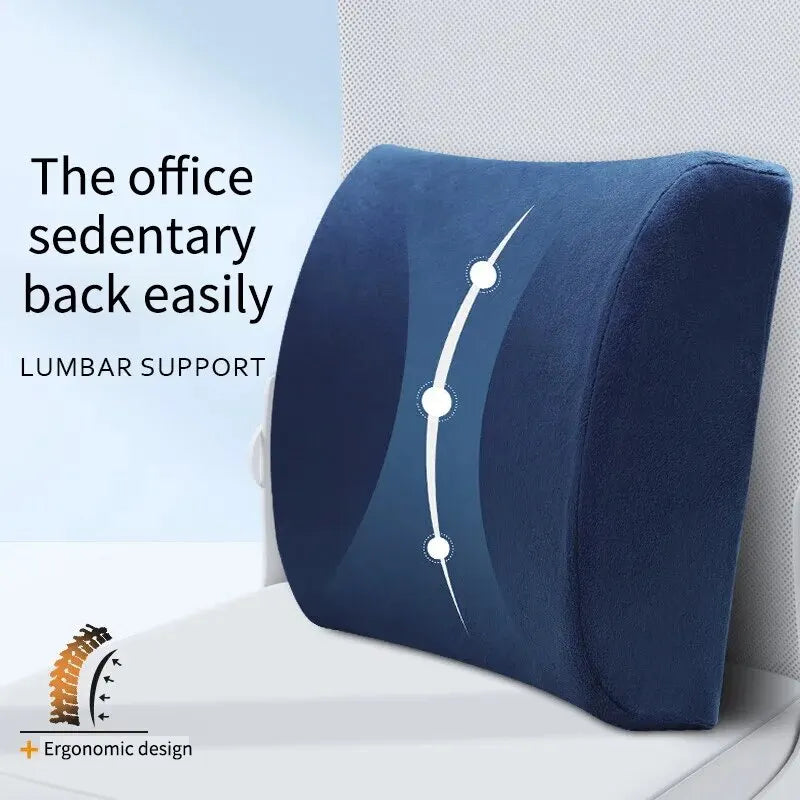 Four Seasons Breathable Office Car Memory Cotton Lumbar Support Leedoar