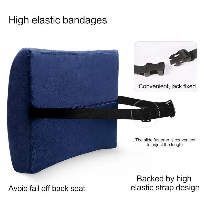 Four Seasons Breathable Office Car Memory Cotton Lumbar Support Leedoar