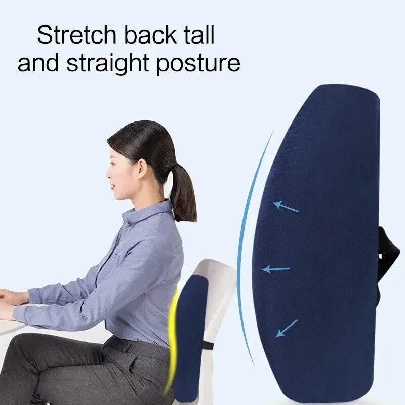 Four Seasons Breathable Office Car Memory Cotton Lumbar Support Leedoar