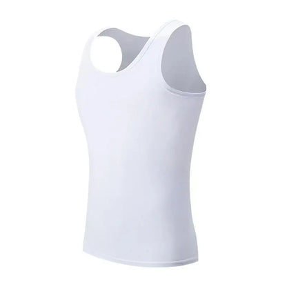 Four Seasons Men Pure Cotton Vest Youth Fit Sports Fitness Middle-aged Casual Sleeveless Top Leedoar