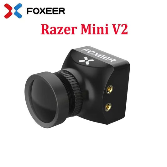 Cámara FPV estándar Foxeer Razer Mini V2 HD de 5 MP, lente M12 de 2,1 mm, 1200 TVL, NTSC/PAL conmutable, latencia de 4 ms, 22 x 22 mm para dron FPV